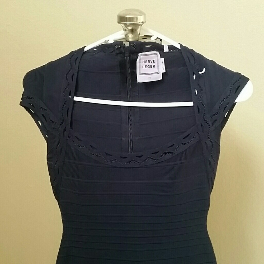 NWT Herve Leger Delfine Bandage Dress - Picture 4 of 8